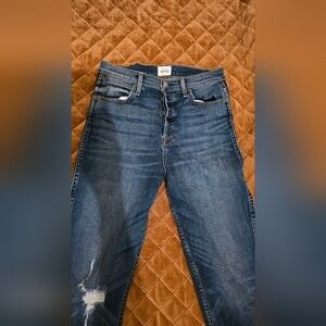 Hudson High Rise Button Down, Cropped